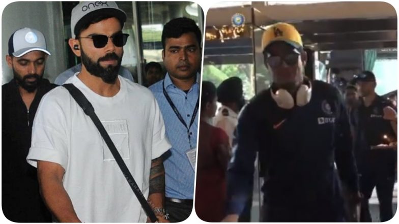 Team India Arrives In Kolkata to Play Historic Pink Ball Day-Night Test Match Against Bangladesh at Eden Gardens (Watch Video)