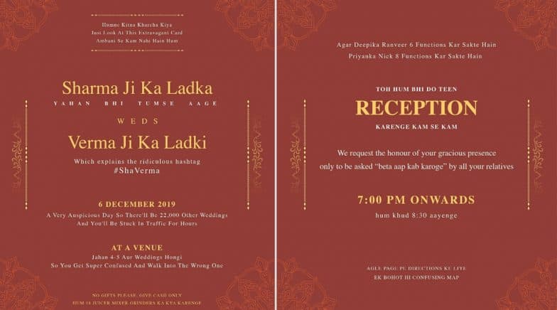Comedian Akshar Pathak's ‘Honest’ Indian Wedding Invitation Card Goes Viral. 