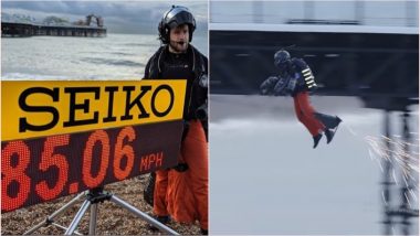 Richard Browning Makes Guinness World Record for Achieving the Fastest Speed in Body-Controlled Jet Engine Powered Suit; Watch Other Videos of the Real-Life Iron Man