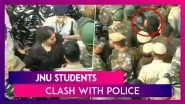 JNU Students Protest Against Fee Hike, Clash With Police; HRD Minister Stuck For Over Six Hours