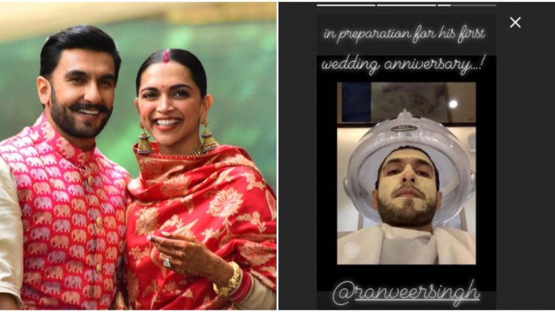 Ranveer Singh is Busy Getting a Facial While Prepping up for his First Wedding Anniversary with Deepika Padukone
