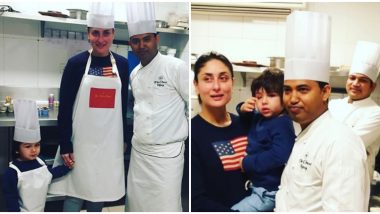 Taimur Ali Khan Makes Yummy Ice-Cream for Mommy Kareena Kapoor Khan as the Mother-Son Duo Attend a Cooking Workshop Together (See Pics)