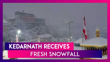 Kedarnath In Uttarakhand Receives Fresh Snowfall