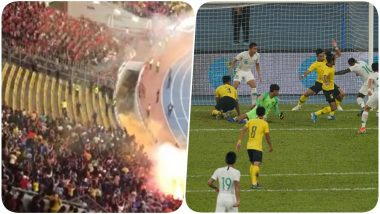 Malaysia, Indonesia Fans Create a Ruckus in the Stadium During 2022 FIFA World Cup Qualifier Game, Attendees Throw Flares (Watch Video)
