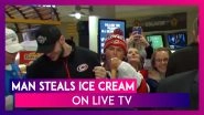 Man Steals Ice Cream From A Stranger On Live TV, Video Goes Viral
