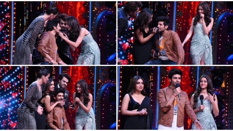 Nach Baliye 9 Finale: Kartik Aaryan's 'Patni' Bhumi Pednekar and 'Woh' Ananya Panday Shave Off His Mooch On National Television (Watch Video)