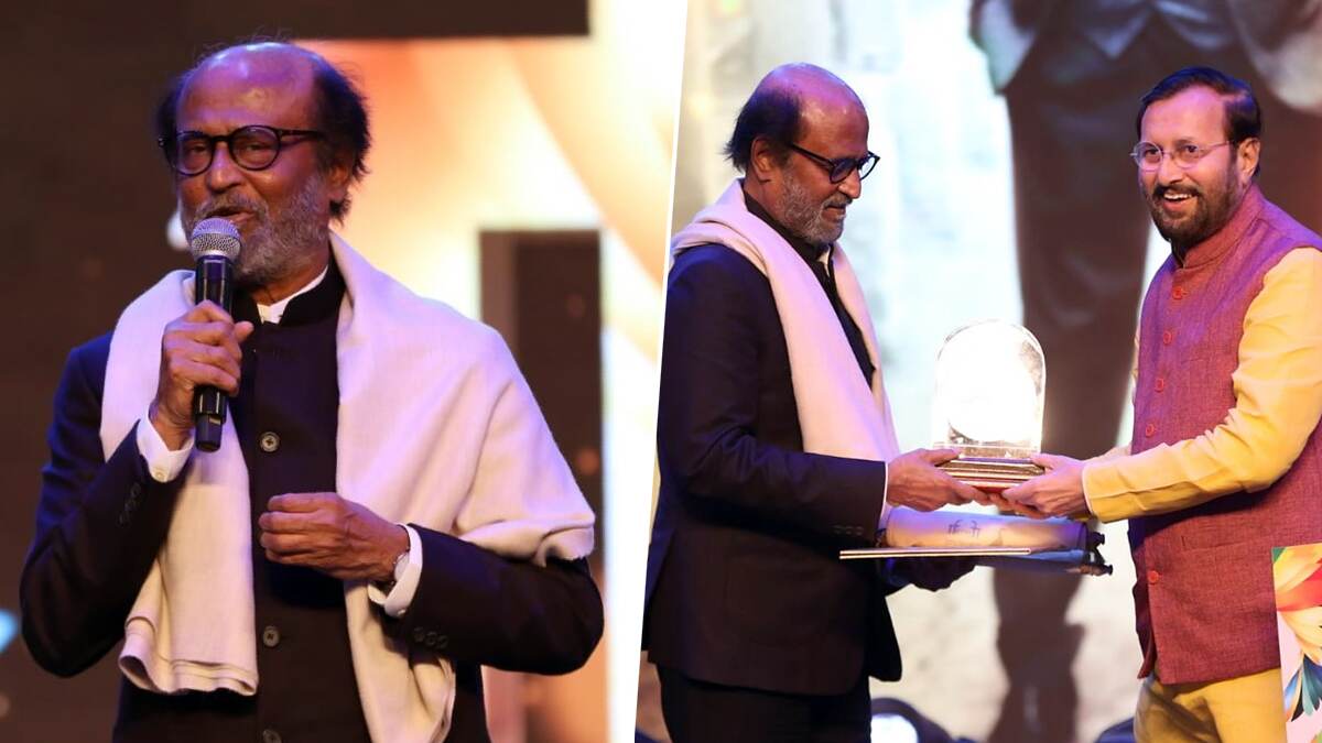 Rajinikanth Conferred With 'Icon of Golden Jubilee' Award at IFFI 2019, Thalaivar Fans Trend 'Pride Of India Rajinikanth' on Twitter Rajinikanth Conferred With 'Icon of Golden Jubilee' Award at IFFI 2019, Thalaivar Fans Trend 'Pride Of India Rajinikanth' on Twitter