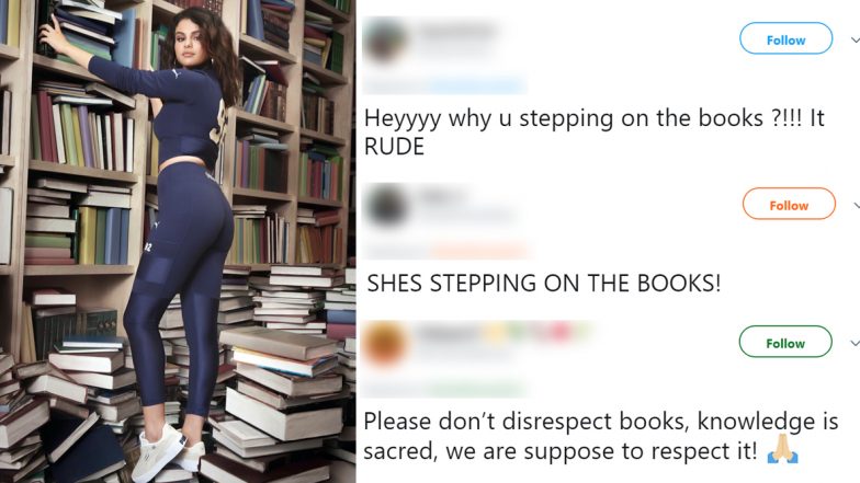 Selena Gomez Flaunts Svelte Physique in Latest Puma Campaign, but Netizens Are Upset With American Singer for Standing on Pile of Books (View Pics)