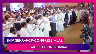 Shiv Sena-NCP-Congress MLAs Assemble At Hyatt To Show Unity, Take Oath