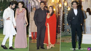 Shah Rukh Khan, Aishwarya Rai Bachchan, Abhishek Bachchan, Shahid Kapoor and Others Attend Mukesh Ambani's Sister's Bash (View Pics)