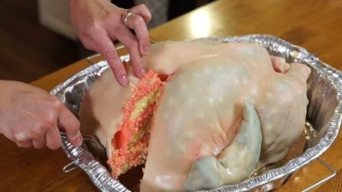 Thanksgiving 2019 Treat: Raw Turkey Cake Is the Best Recipe to Trick Your Guests, Here’s How to Make It (Watch Video)