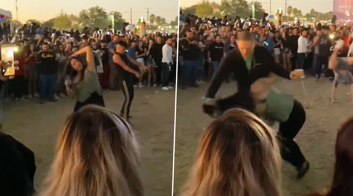 Viral News | Video shows man grabbing a woman by the hair and yelling for  twerking at Texas music festival. | 👍 LatestLY