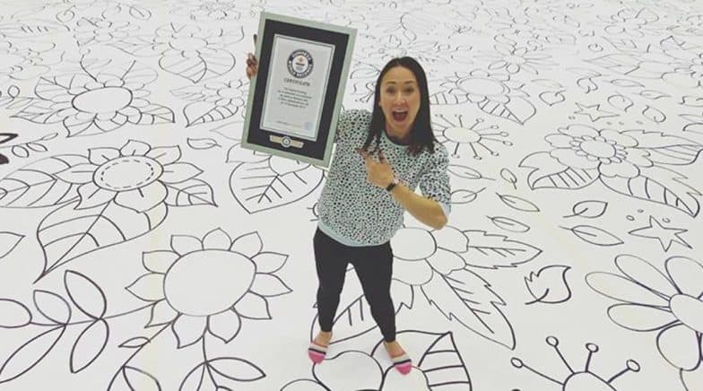 Johanna Basford created world's largest drawing. 