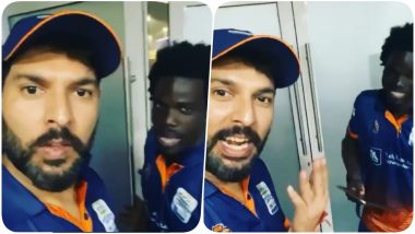 Yuvraj Singh Makes West Indian Cricketer Chadwick Walton Speak Punjabi, Leaves Suresh Raina & Praveen Kumar in Splits (Watch Video)