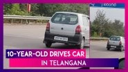 10 Year Old Boy Drives Car In Hyderabad With Parents Sitting At The Back, Police Fines Rs 2000