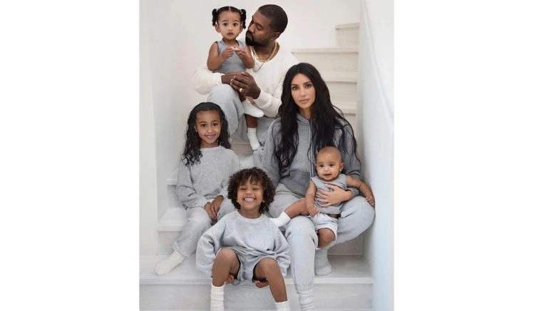 Kim Kardashian Accused of Photoshopping Kids in Family Christmas Card 2019