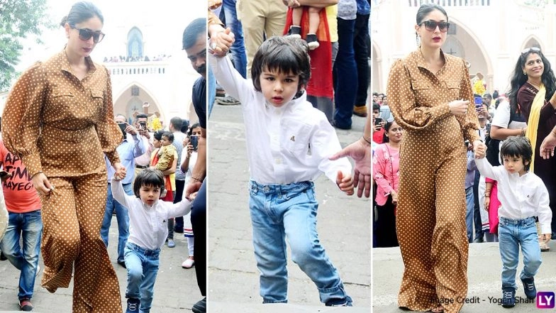 Kareena Kapoor Khan And Taimur Visit A Church Before Attending The Kapoor Christmas Lunch(View Pics)