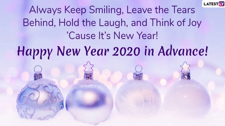 Happy New Year 2020 Greetings & HNY Wishes Images: WhatsApp Stickers, SMS, Facebook Quotes, GIF Greetings and Photos to Send on New Year’s Eve