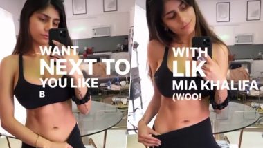 Mia Khalifa Shows off Her Abs in a Video with the Song Lyrics 'Tit*ies like Mia Khalifa' by Megan Thee Stallion Playing in the Background