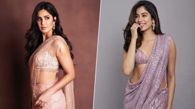 Fashion Faceoff: Katrina Kaif or Janhvi Kapoor - Who Rocked the Sequined Saree Look Better? 
