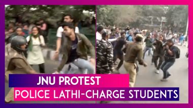 JNU Protest: Police Lathi-Charge & Detain Students On Way To Rashtrapati Bhawan To Meet President