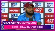 India Win T20I Series Against West Indies, Kieron Pollard Says, &lsquo;Didn't Execute As We Wanted&rsquo;