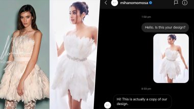 Diet Sabya Proves Janhvi Kapoor's White Feather Dress is a Copy and How! (See Pic)  