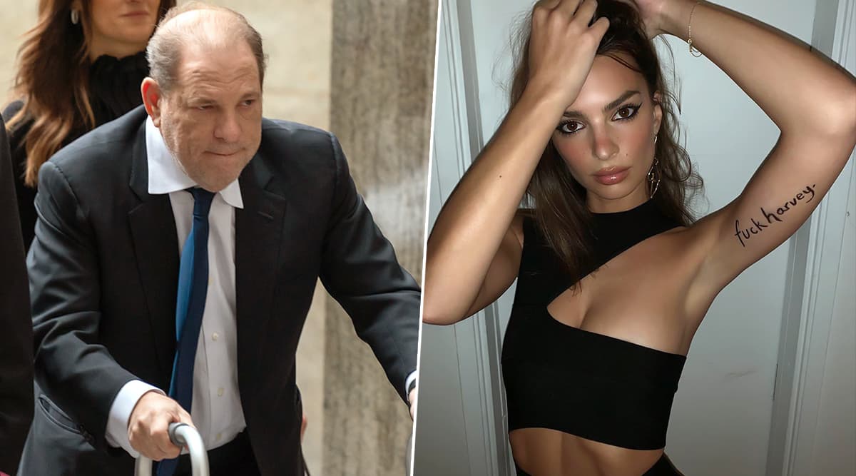 Emily Ratajkowski Strongly Replies to Harvey Weinstein's $25M Civil Settlement by Arriving with 'F**k Harvey' Written on Her Arm to Uncut Gems Premiere Emily Ratajkowski Strongly Replies to Harvey Weinstein's $25M Civil Settlement by Arriving with 'F**k Harvey' Written on Her Arm to Uncut Gems Premiere