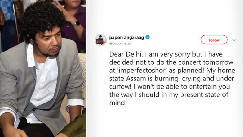 Papon Cancels Delhi Show Amid CAB Protests in Singer’s Home-Town Assam (Read Tweets)
