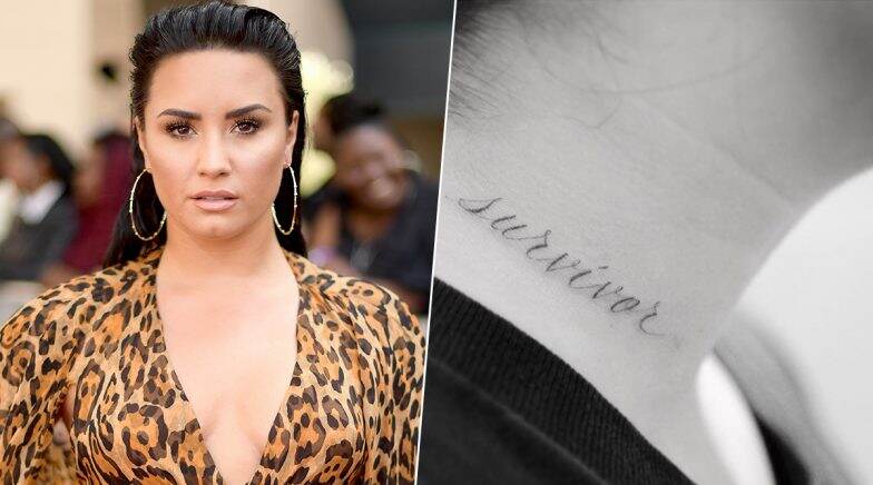 Demi Lovato Gets ‘Survivor’ Written around Her Neck as a Tattoo (View Pic)