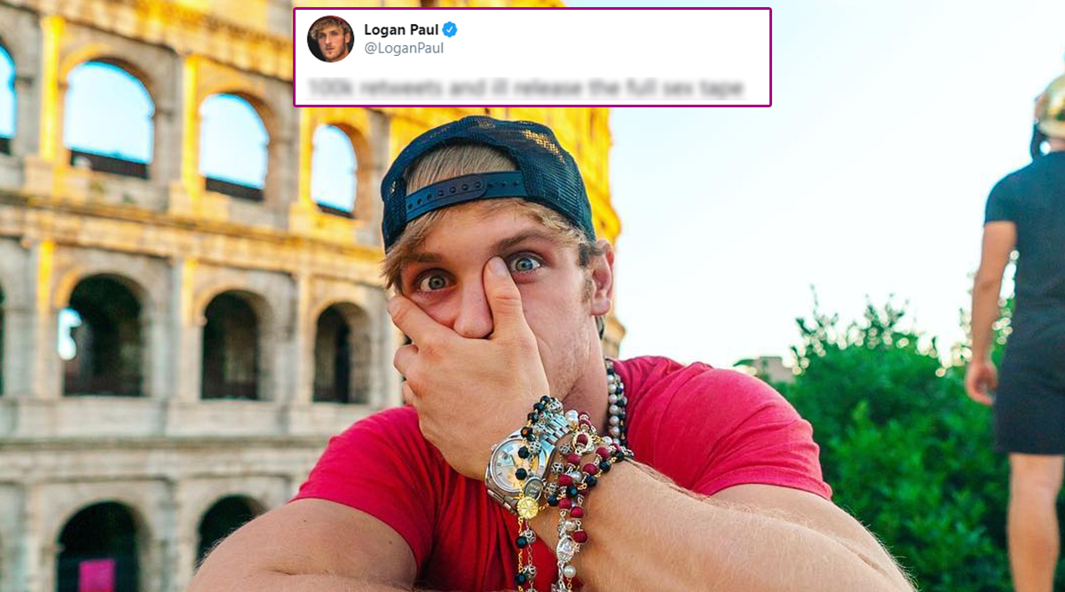 1200px x 667px - Want Logan Paul Full Sex Tape Released? Apparently, All You Have to Do Is  Retweet! Controversial YouTuber Goes Viral Again After XXX 'Blowjob' Video  | ðŸ‘ LatestLY