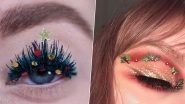 Christmas Eye Makeup: From X-Mas Tree Eyelashes To Holiday-Themed Eyeshadow and Brows, Check Out The Popular Beauty Trends