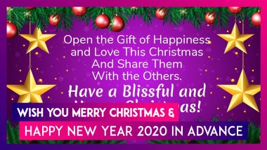 Merry Christmas & Happy New Year 2020 Advance Wishes & Images to Send Ahead of Holiday Season