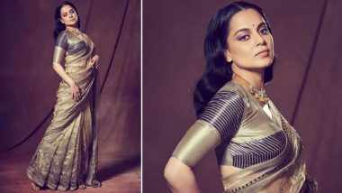 Yo or Hell No? Kangana Ranaut's Traditional Tissue Saree by Good Earth India