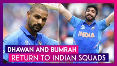Dhawan & Bumrah In Indian Squads For Sri Lanka T20Is And Australia ODIs In January 2020
