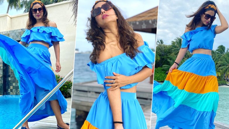 Hina Khan's Colourful Seperates from her Maldives Holiday Album Should Help You Ditch all your Mid-Week 'Blues' (View Pics)