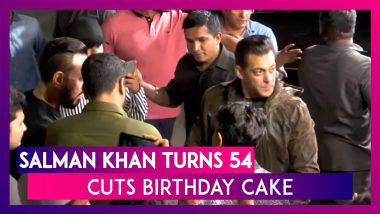 Salman Khan Turns 54, Cuts Birthday Cake With Dabangg Co-Star Sonakshi Sinha And Bodyguard Shera