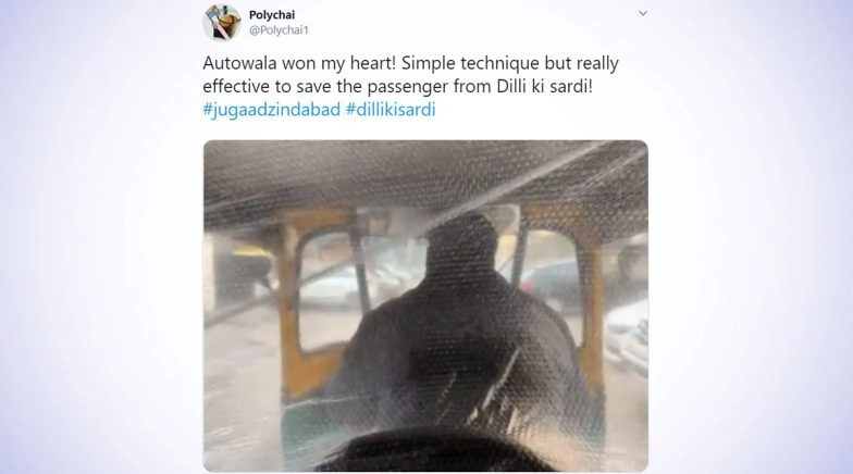 This Delhi Autorickshaw Driver's Easy and Cost-Effective Hack to save His Passengers from the Severe  Delhi Winters