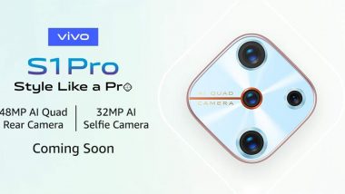 Vivo S1 Pro Smartphone Teased on Amazon Ahead of India Launch; To Feature 48MP Quad Rear Camera & 32MP Selfie Shooter