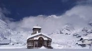 Uttarakhand: Kedarnath Temple Covered With Sheet of Snow Following Heavy Snowfall (View Pics)