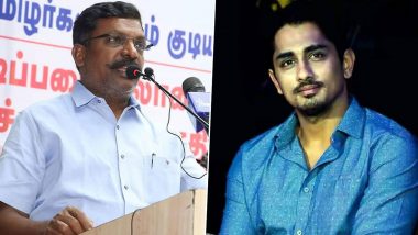 Anti-CAA Protests: Actor Siddharth, MP Thirumavalavan Among 600 Protesters Booked by Tamil Nadu Police