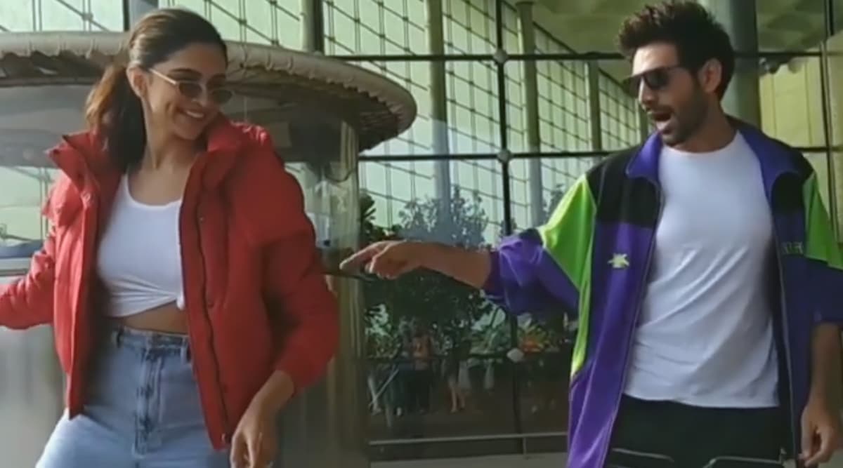 Deepika Padukone Shakes a Leg with Kartik Aaryan to Do the Dheeme Dheeme Challenge at Mumbai Airport (Watch Video) Deepika Padukone Shakes a Leg with Kartik Aaryan to Do the Dheeme Dheeme Challenge at Mumbai Airport (Watch Video)