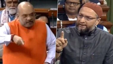 Citizenship Amendment Bill Debate: Asaduddin Owaisi Stokes Row, Says 'Amit Shah's Name Will be Featured With Adolf Hitler, David Ben Gurion If...'