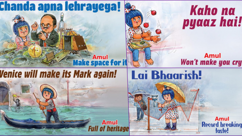 Amul Topical of 2019: From Chandrayaan 2 Launch to Onion Price Hike, Here are Some Best Doodle Ads to Relive the Last Year of the Decade