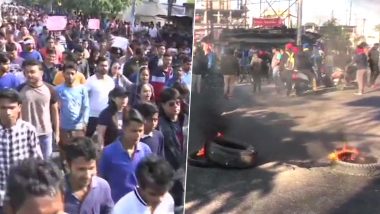 Assam Protests: No Exams, Closed Market, Blocked Roads As Anti-Citizenship Amendment Bill Supporters Carry Out Demonstrations Across State; View Pics and Videos