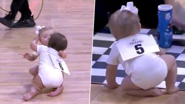 Baby Contestants in Crawling Race Hug And Kiss Each Other Before Crossing The Final Line; Watch Cute Video