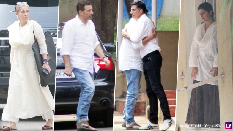 Betty Kapadia Passes Away at 80: Akshay Kumar, Sunny Deol, Dimple Kapadia, Twinkle Khanna Snapped at the Funeral (Pics)