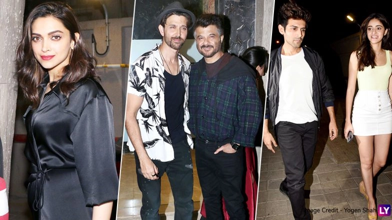 Deepika Padukone, Hrithik Roshan, Kartik Aaryan, Ananya Panday and Other Bollywood Stars Party Hard Under One Roof! (View Pics)