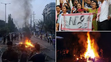 CAB Protest: Stone Pelted at Assam CM Sarbananda Sonowal's House, Protesters in Assam Set Ablaze Chabua And Panitola Railway Stations