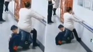 Chinese Husband Becomes a 'Chair' to Let His Pregnant Wife Sit on Him at Hospital (Watch Viral Video)